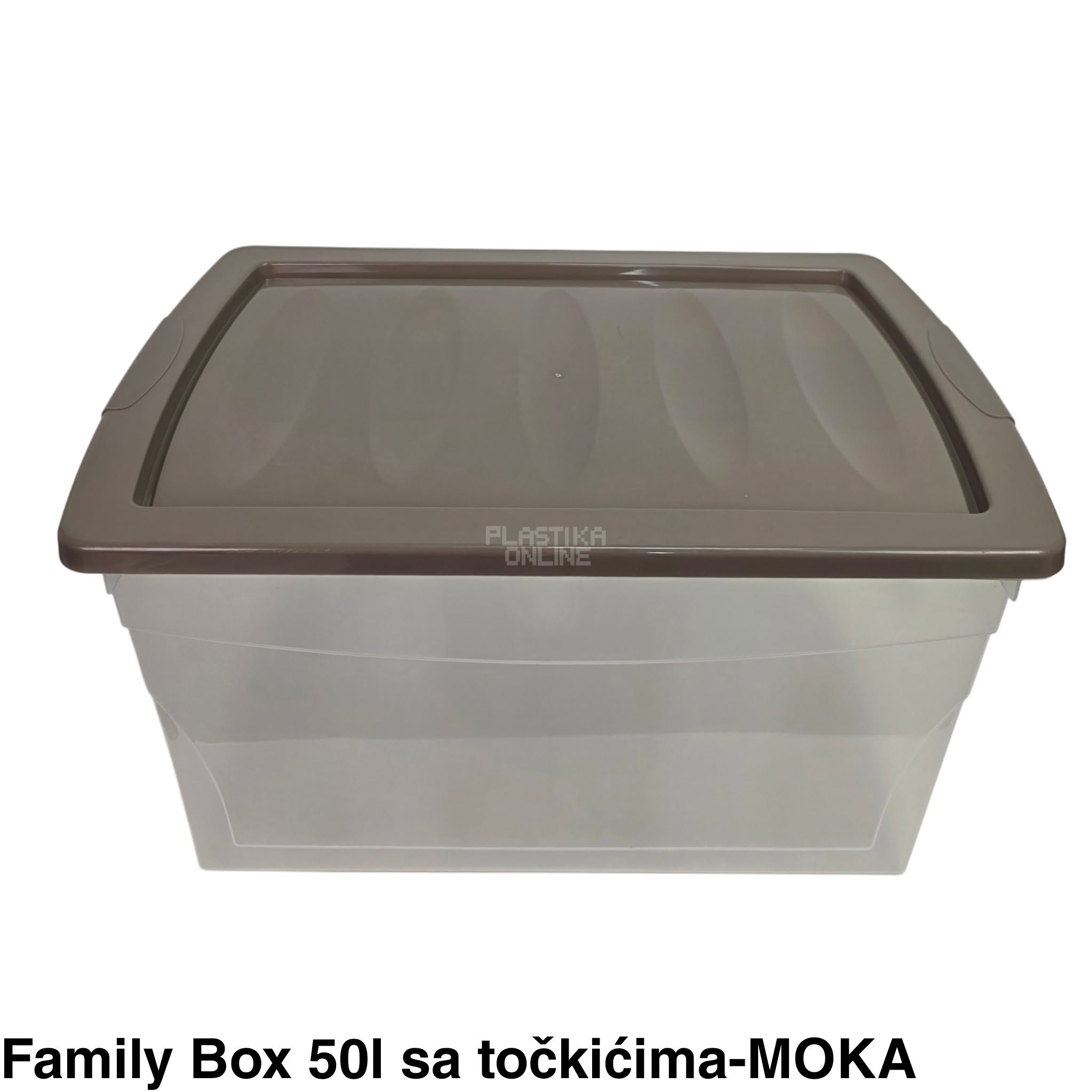 Kutija za odlaganje sa točkićima 50L - Family box drive 50l-MOKA - Slika 2