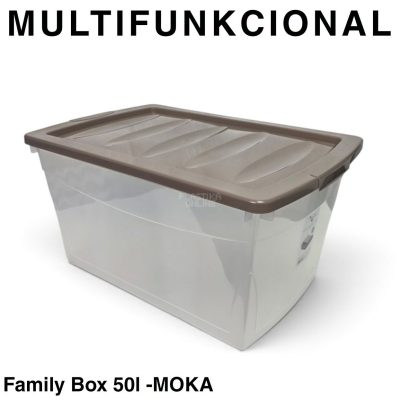 Plastična kutija za odlaganje 50l moka boja