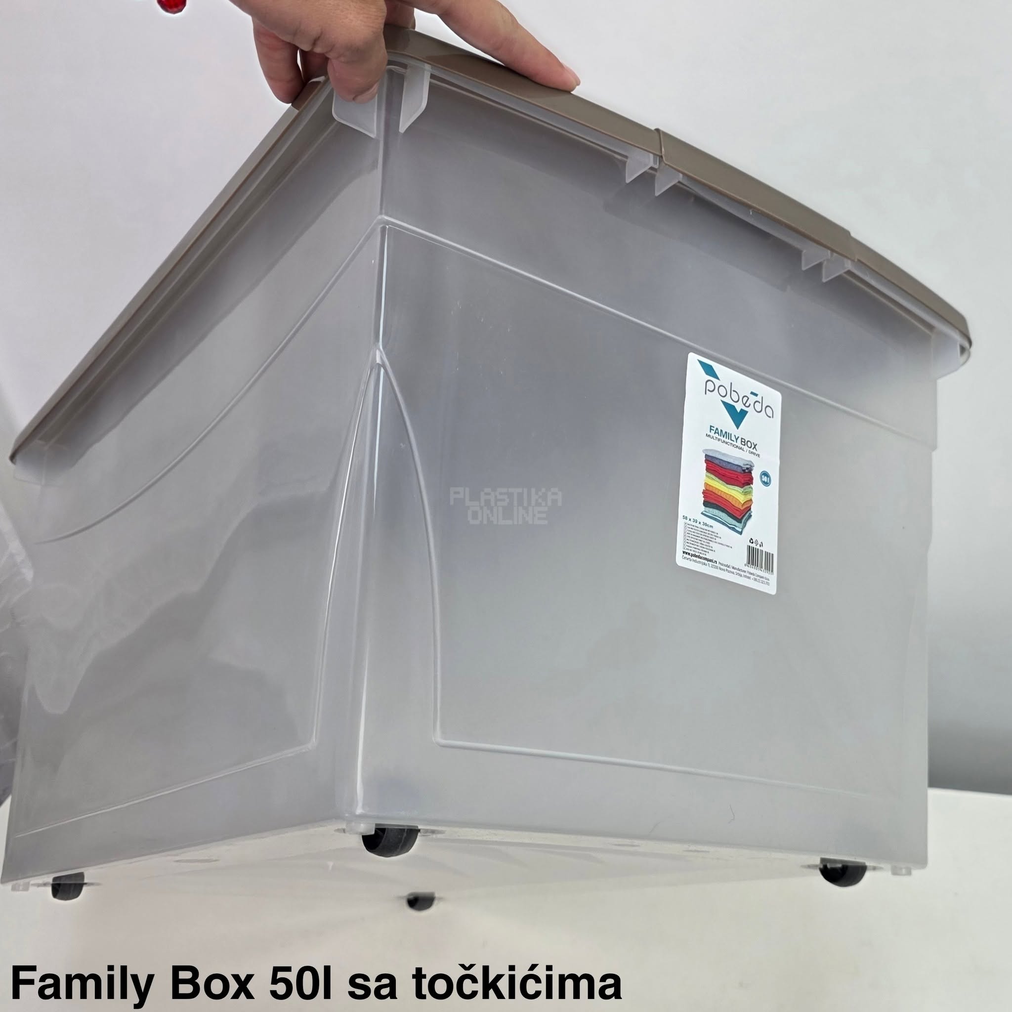 Kutija za odlaganje sa točkićima 50L - Family box drive 50l-TEGET - Slika 3