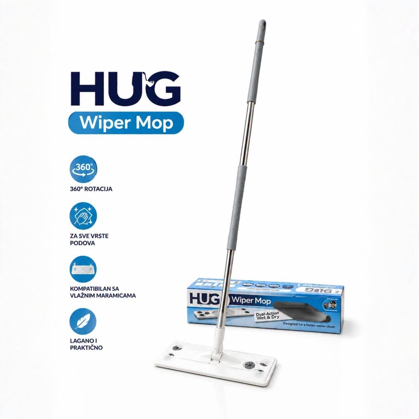 Mop za vlažne maramice HUG Wiper Mop