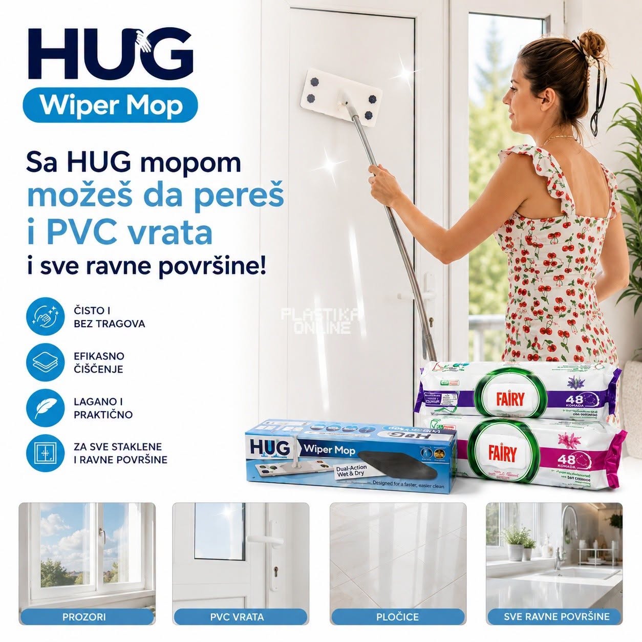 Mop za vlažne maramice HUG Wiper Mop