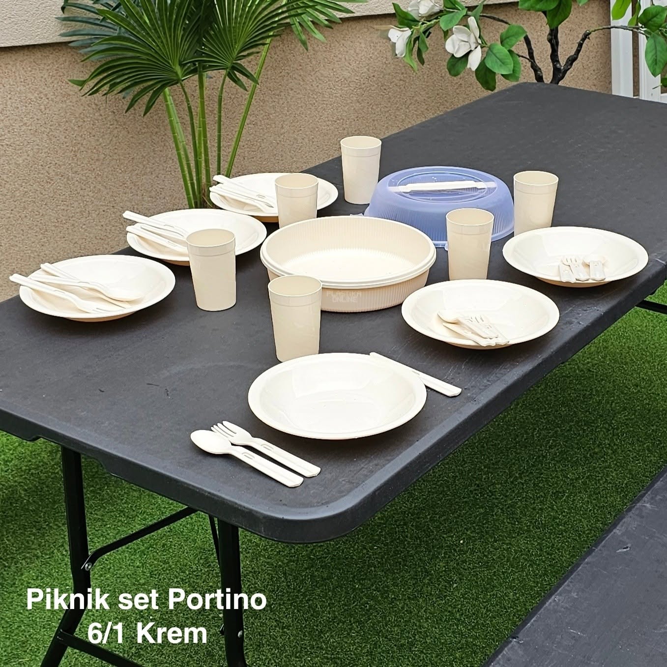 Piknik set Portino 6/1 - krem - Slika 4