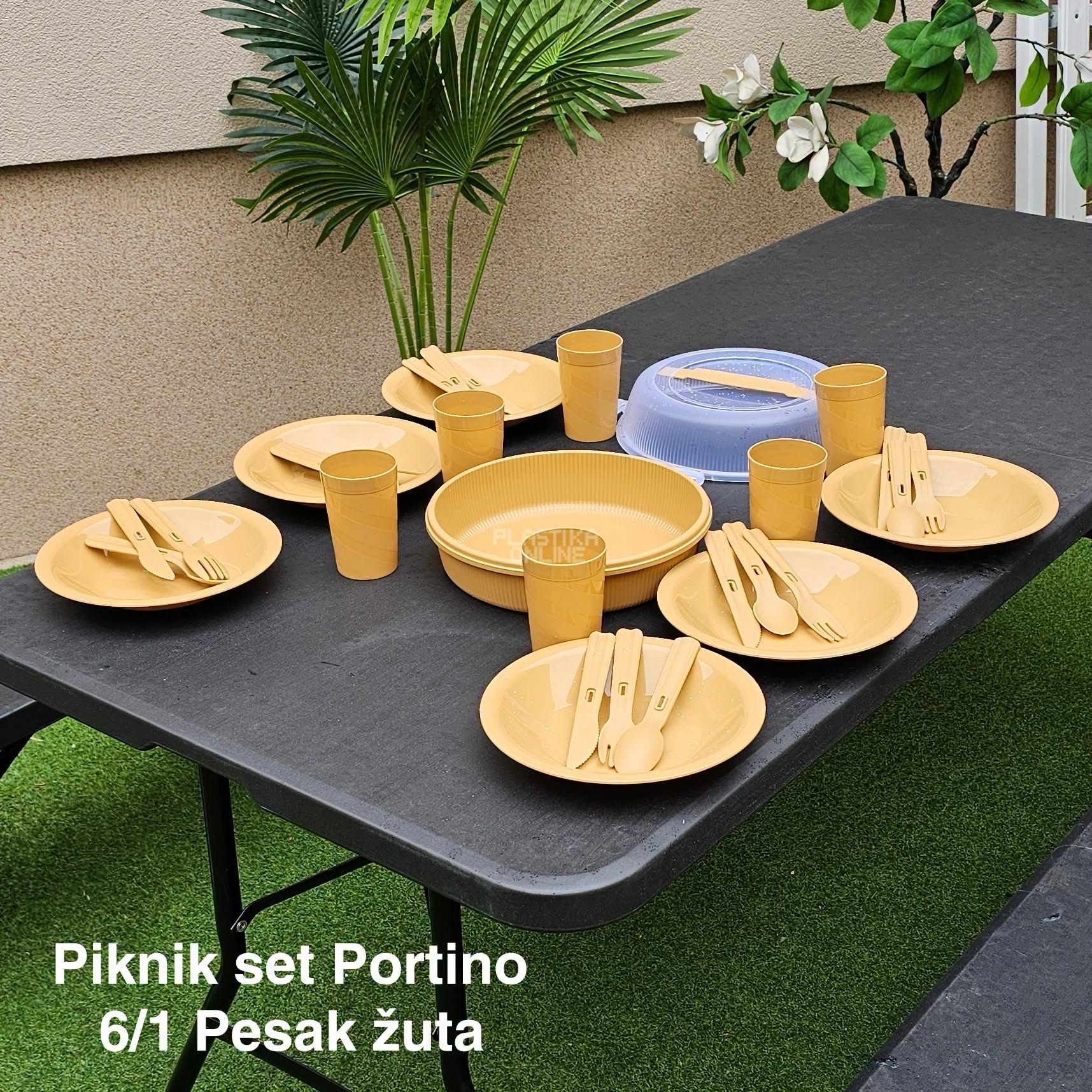 Piknik set Portino 6- pesak žuta
