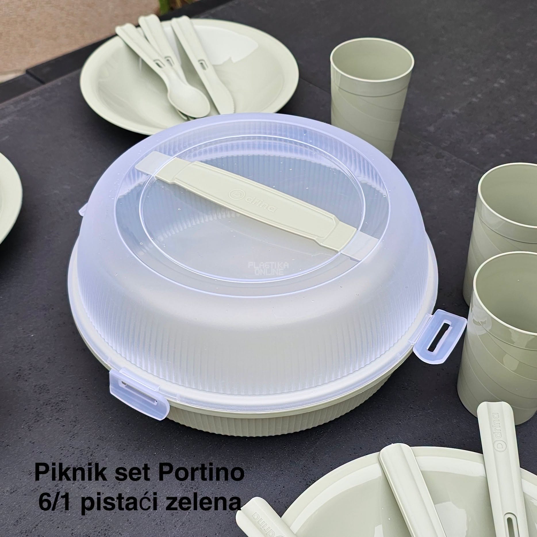 Piknik set Portino 6 - pistaći zelena