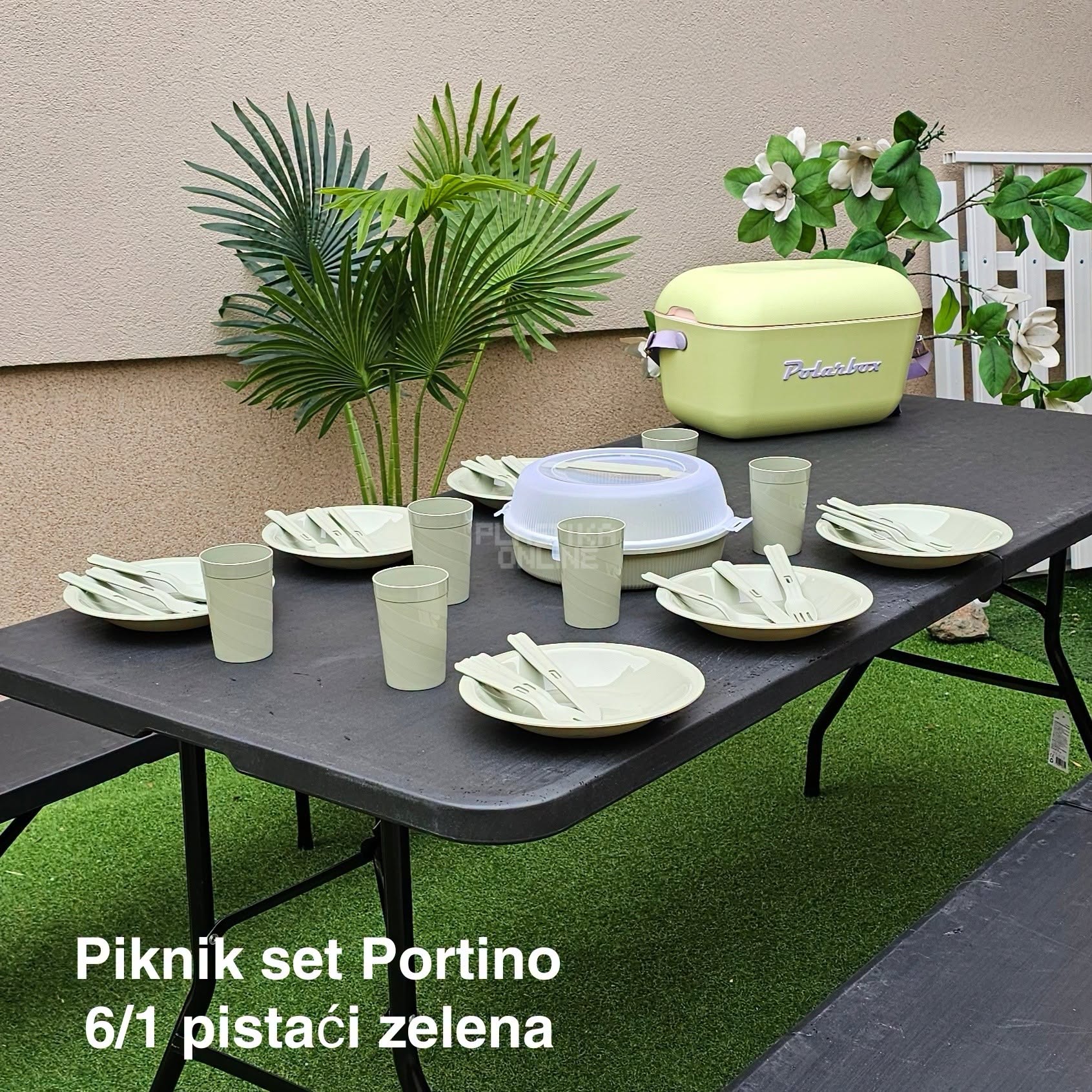 Piknik set Portino 6 - pistaći zelena