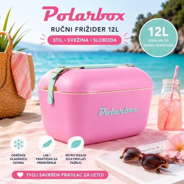 Ručni frižider Polarbox 12l - Bubblegum Pink Aqua