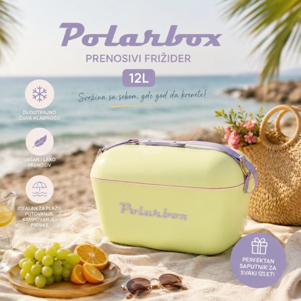 Ručni frižider Polarbox 12l - Lime Lilac