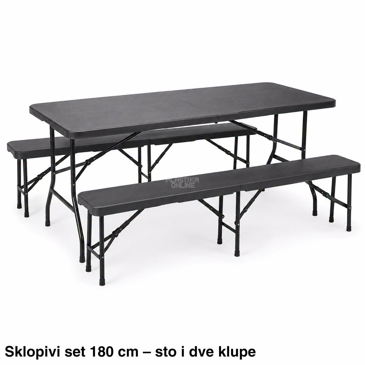 Sklopivi baštenski set sto i dve klupe