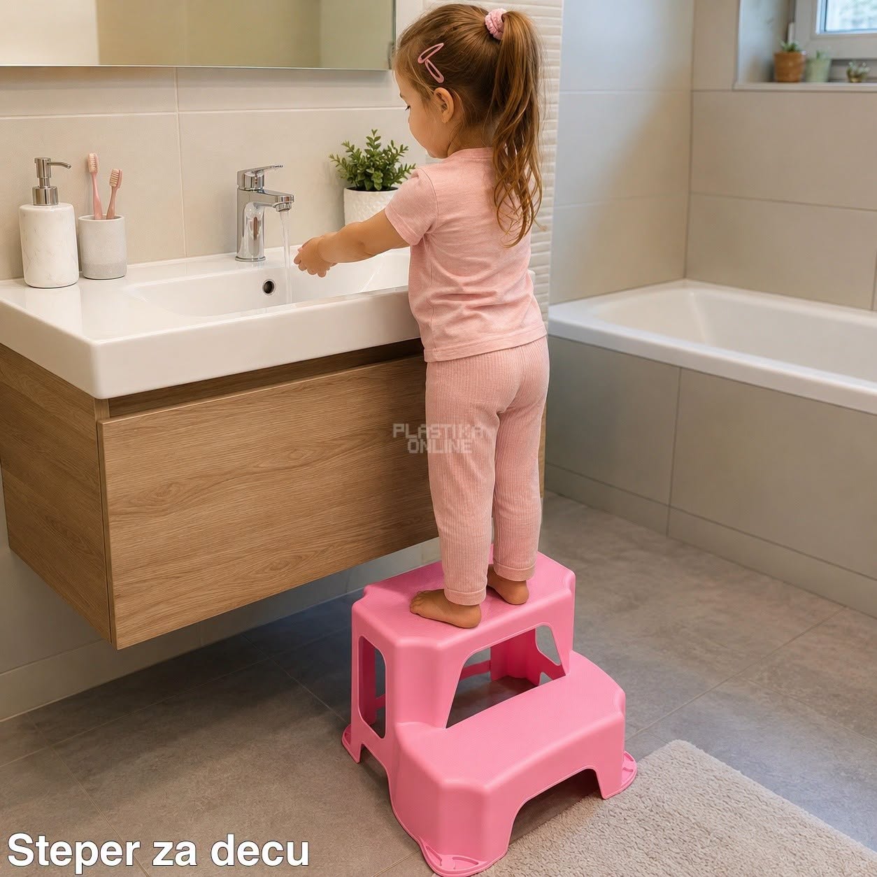 Steper sa stepenikom za decu Poki (39 × 38 × 29 cm) , steper, stepenik