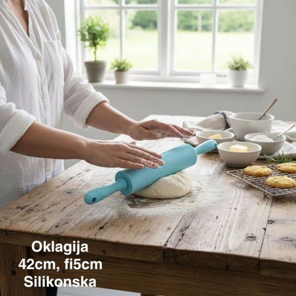 oklagija, silikonska oklagija, oklagija 42cm tirkiz