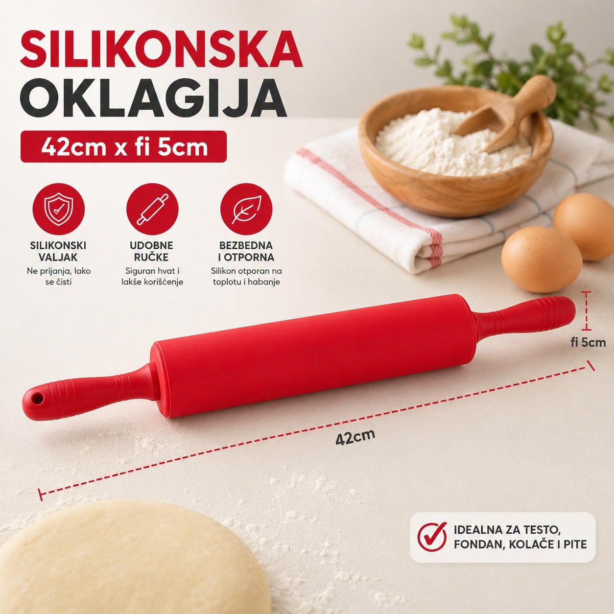 oklagija, silikonska oklagija, oklagija 42cm