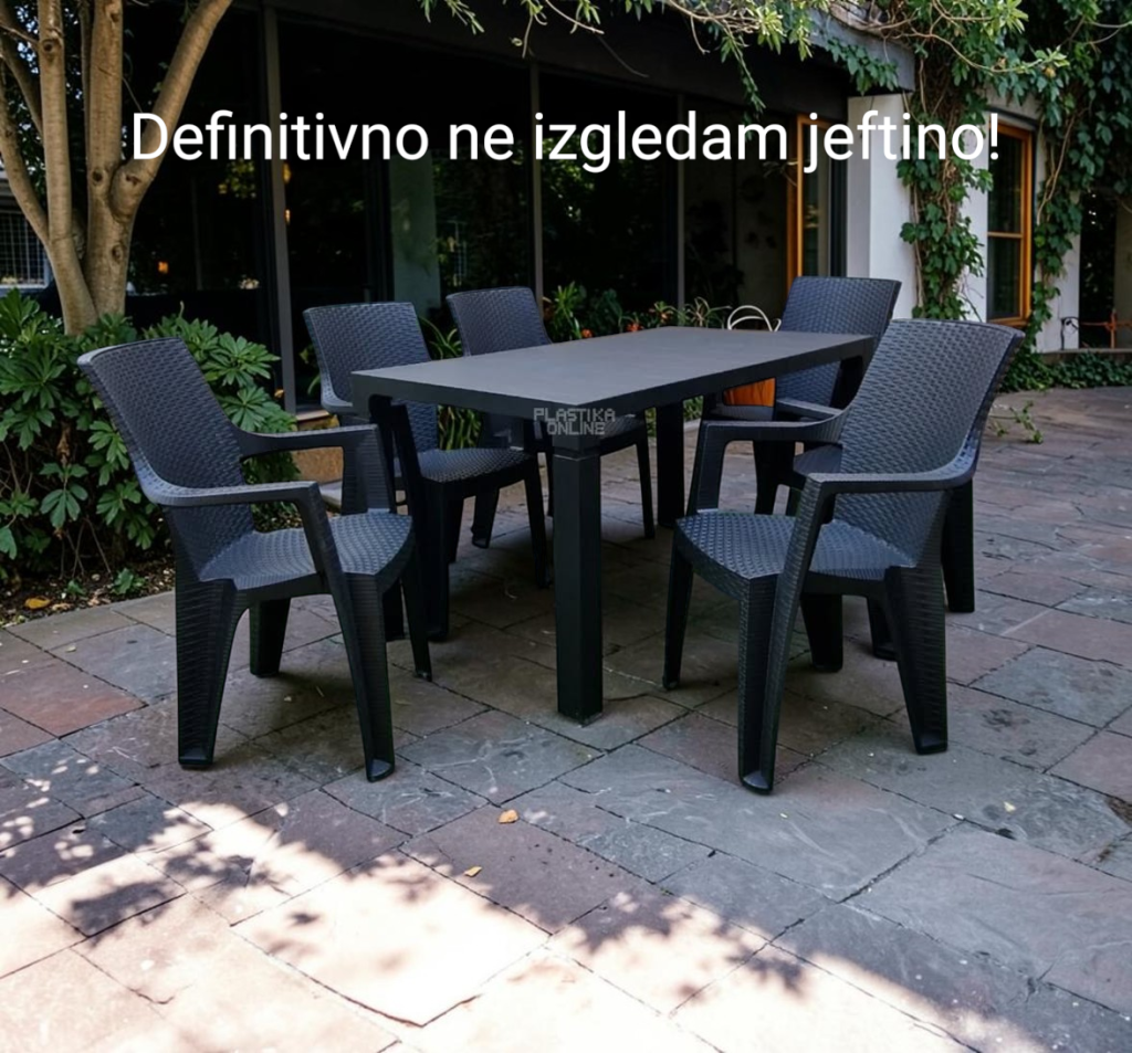 Plastični baštenski nameštaj ne izgleda jeftino