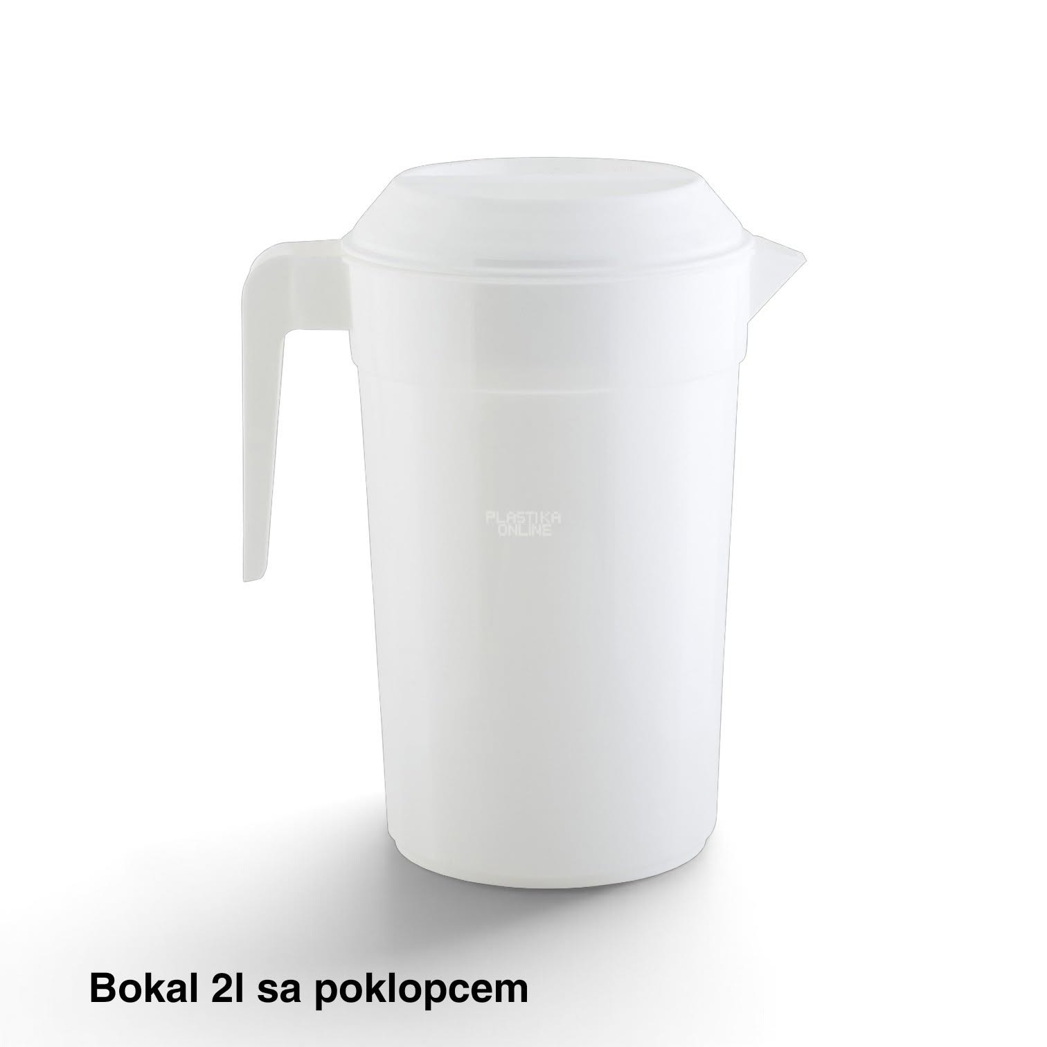 Bokal 2L sa poklopcem - 19x14xH23 cm bela