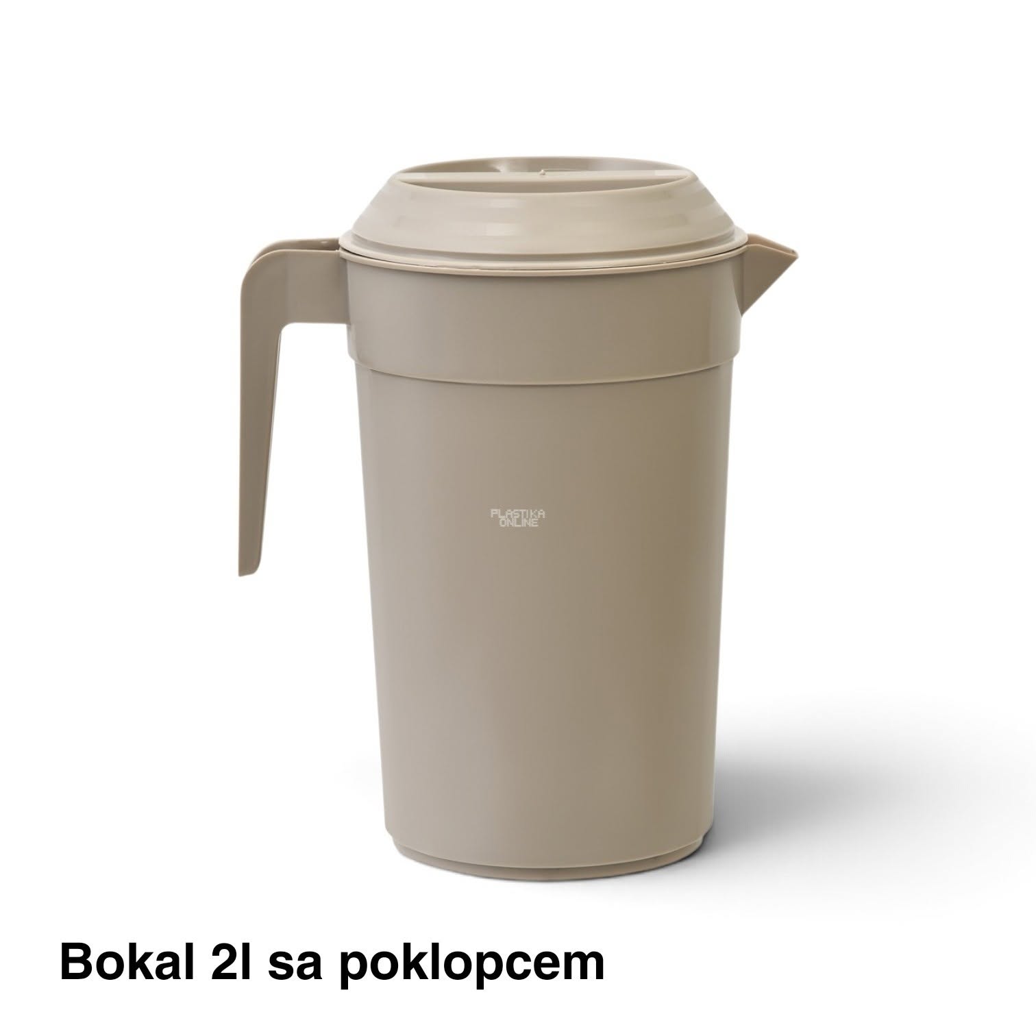 Bokal 2L sa poklopcem - 19x14xH23 cm moka