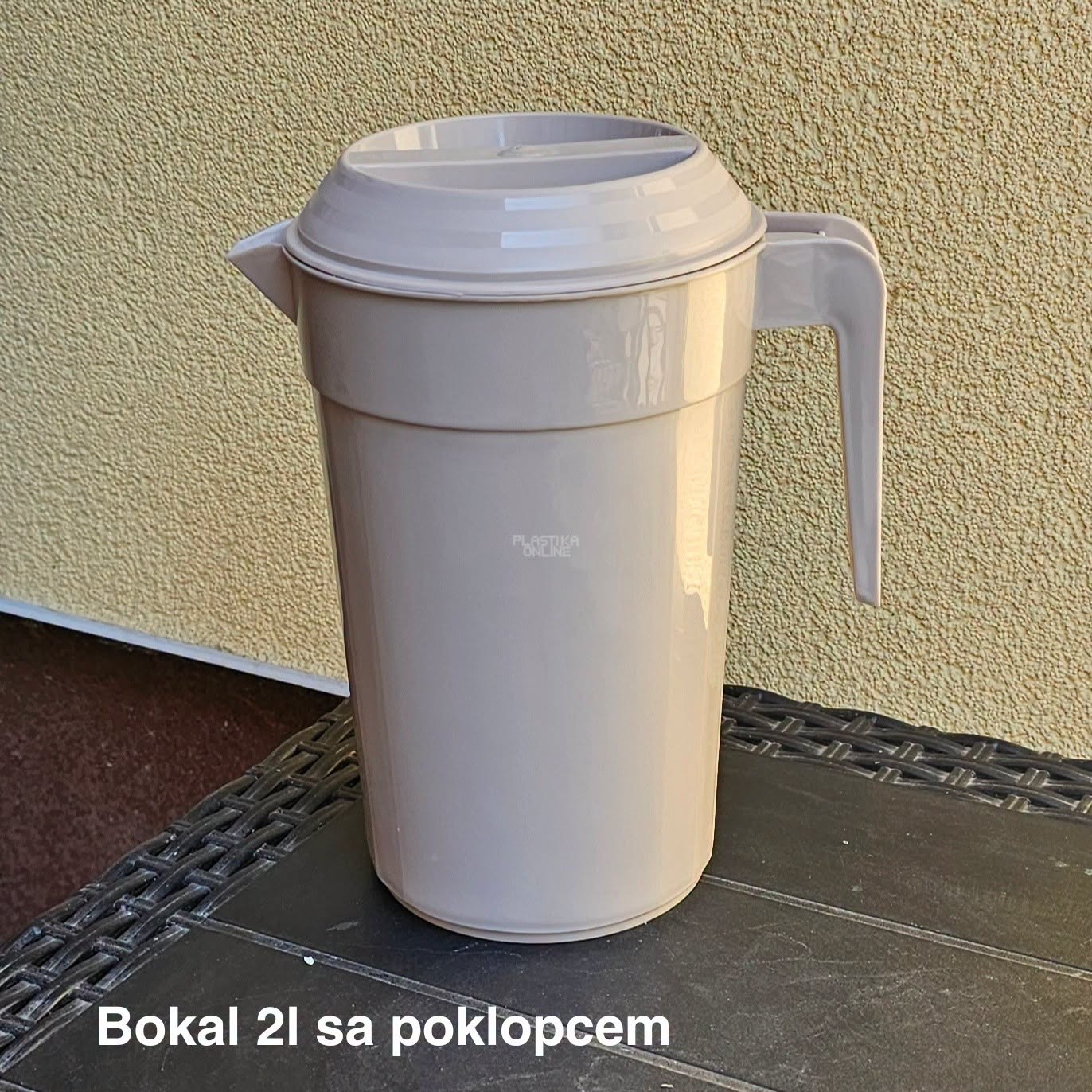 Bokal 2L sa poklopcem - 19x14xH23 cm moka