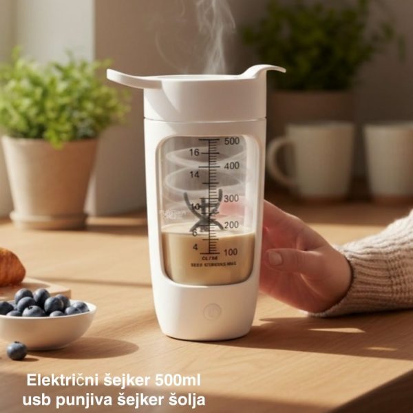 Električni šejker 500 ml – USB punjiva šejker šolja