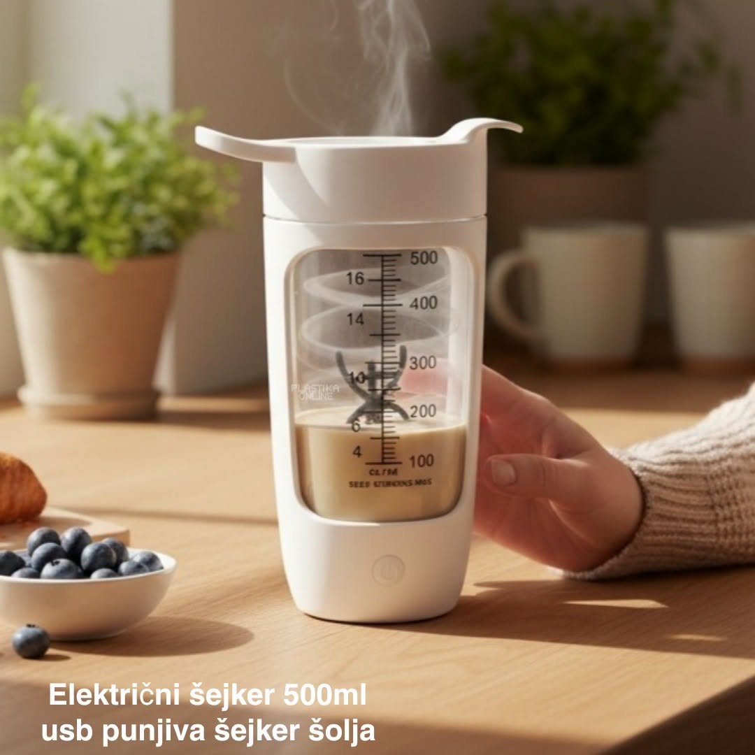 Električni šejker 500 ml – USB punjiva šejker šolja