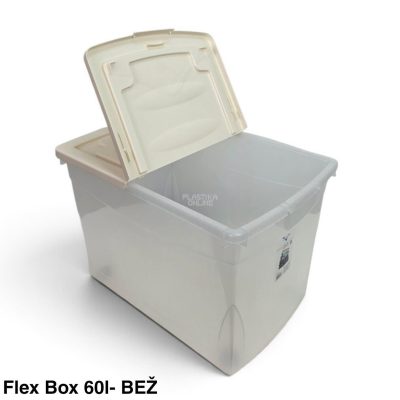 Kutija za odlaganje sa savijajućim poklopcem FLEX 60L-BEŽ