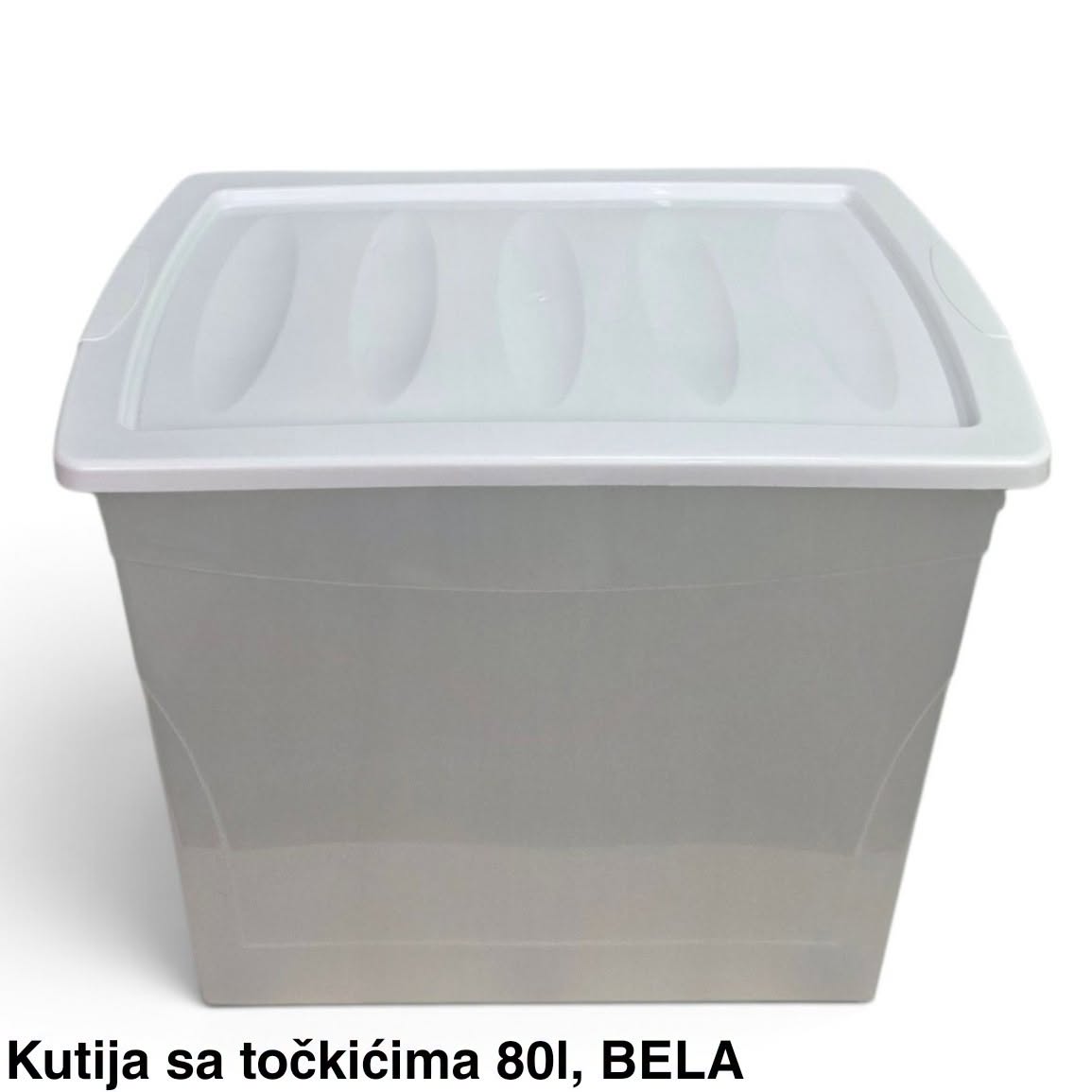 Kutija za odlaganje sa točkićima 80L - Family box drive 80l -BELA - Slika 4