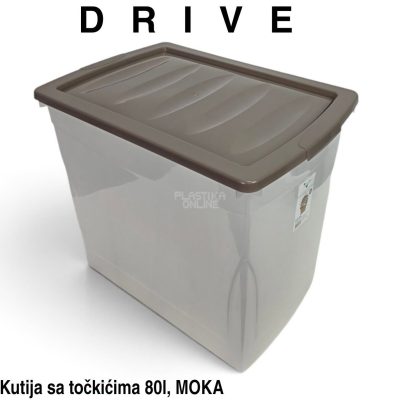Kutija za odlaganje sa točkićima 80L - Family box drive 80l -MOKA