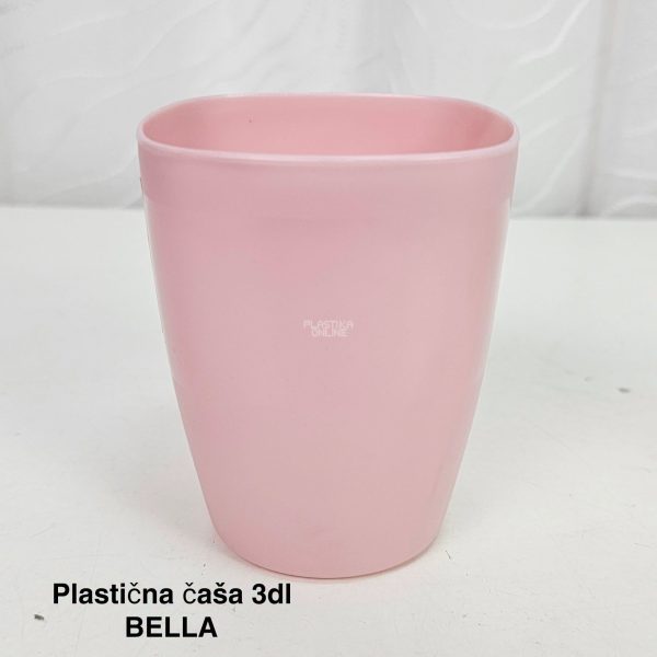 Plastična čaša 3dl Bella puder roze