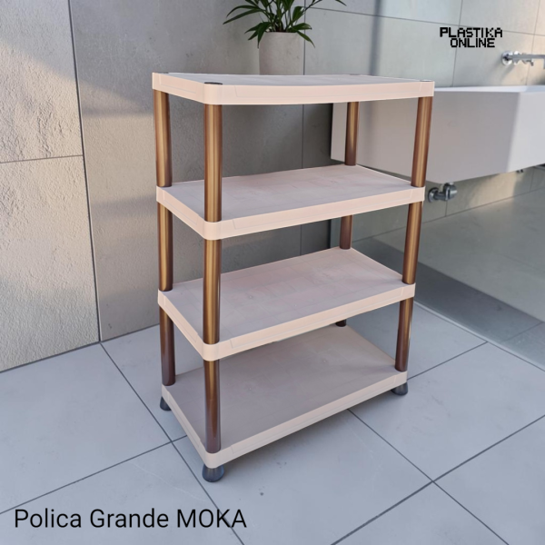 Plastična polica za kupatilo Grande MOKA h80cm