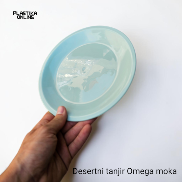 Plastični desertni tanjir Omega moka boje prečnika 20,5cm