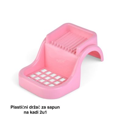 Plastični držač za sapun na kadi 2u1