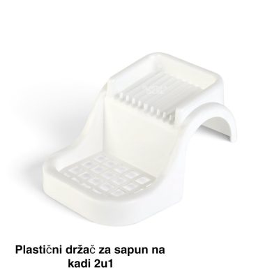 Plastični držač za sapun na kadi 2u1