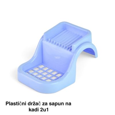 Plastični držač za sapun na kadi 2u1