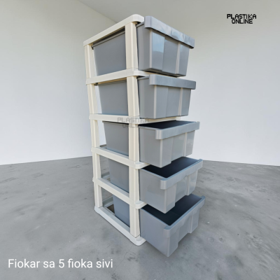 Plastični fiokar sa 5 fioka visine 95cm