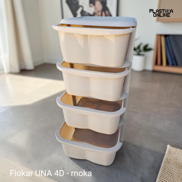 Plastični fiokar UNA 4D moka boje visine 77cm