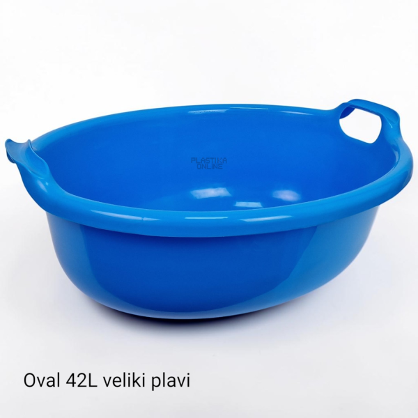 Plastična vangla 42L (veliki oval) sa ručkama plave boje