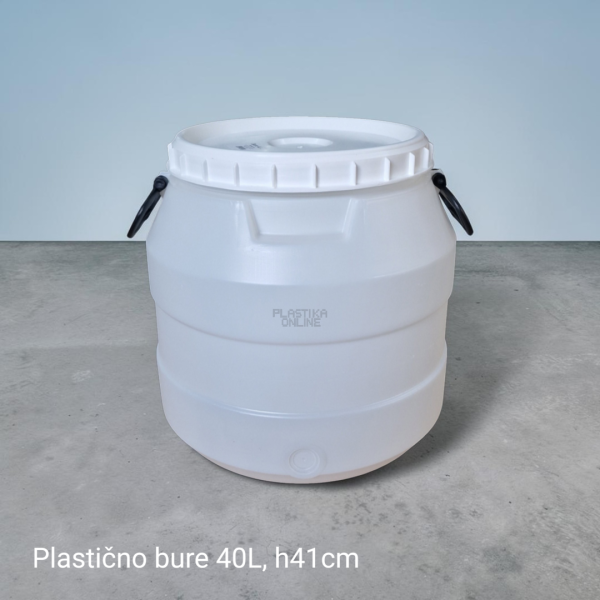 Plastično bure 40l zapremine sa poklopcem i ručkama visina 41cm