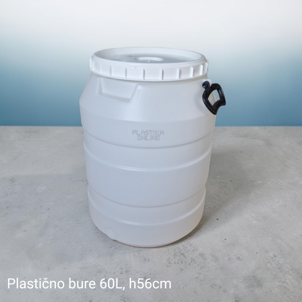 Plastično bure od60l zapremine sa poklopcem i ručkama visine 56cm