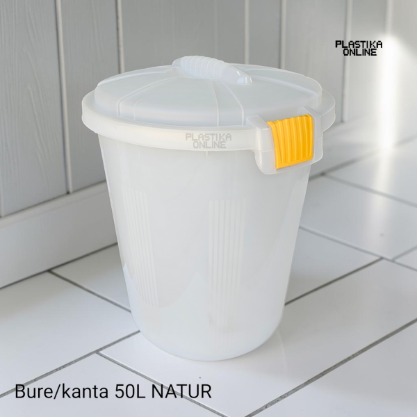 Plastično bure-kanta 50L Natur sa poklopcem