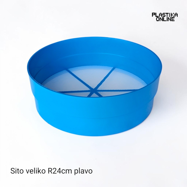 Plastično sito prečnika 24cm plave boje