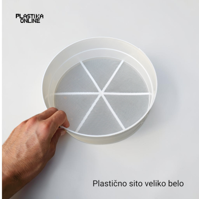 Plastično sito prečnika 24cm bele boje