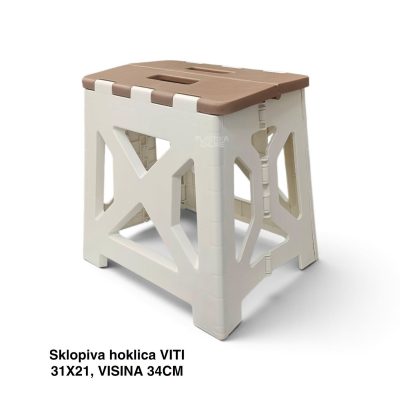 Sklopiva hoklica VITI h34cm BEŽ
