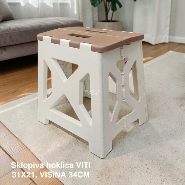 Sklopiva hoklica VITI h34cm BEŽ