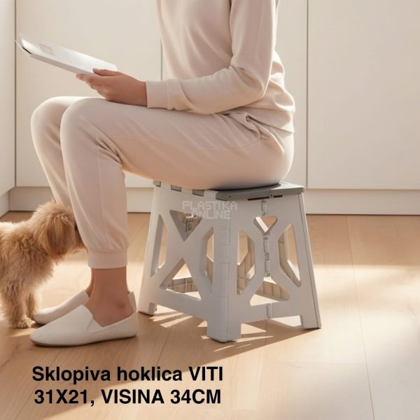 Sklopiva hoklica VITI h34cm SIVA