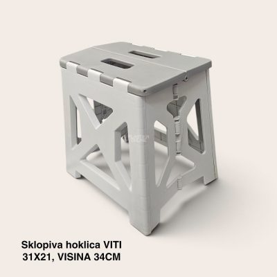 Sklopiva hoklica VITI h34cm SIVA