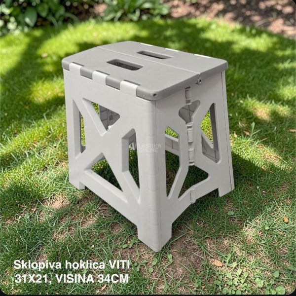Sklopiva hoklica VITI h34cm SIVA