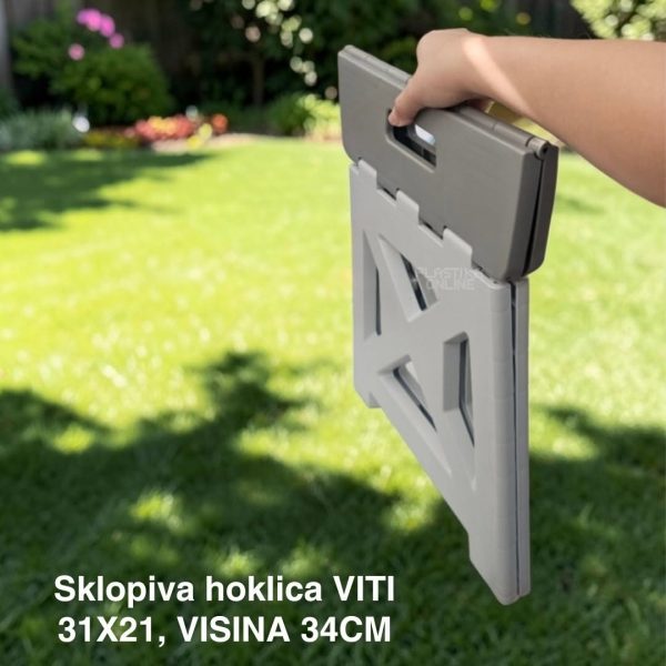 Sklopiva hoklica VITI h34cm SIVA