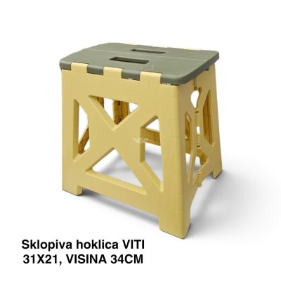 Sklopiva hoklica VITI h34cm, hoklice, sklopive hoklice, plastične hoklice