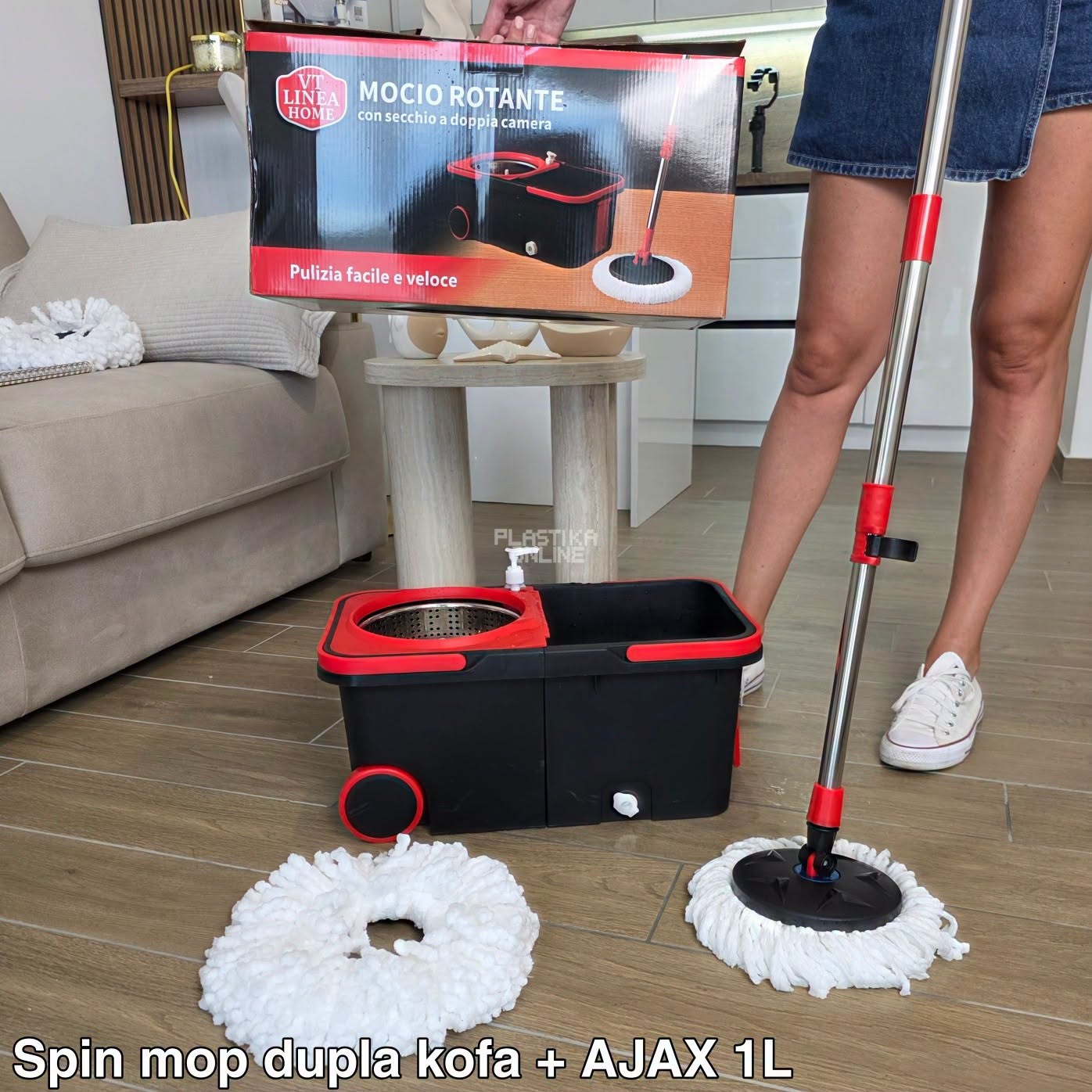 Spin Mop sa duplom kofom + AJAX 1L za podove NA POKLON! - Slika 2