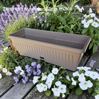 Žardinjera mediteran moka boje dužine 50cm i 9L zapremine