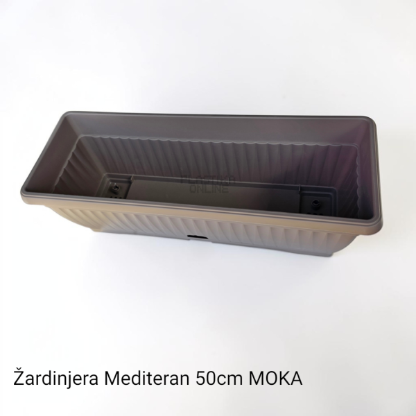 Žardinjera mediteran moka boje dužine 50cm i 9L zapremine plastična