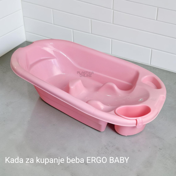 Ergonomska kadica za kupanje beba ERGO BABY roze