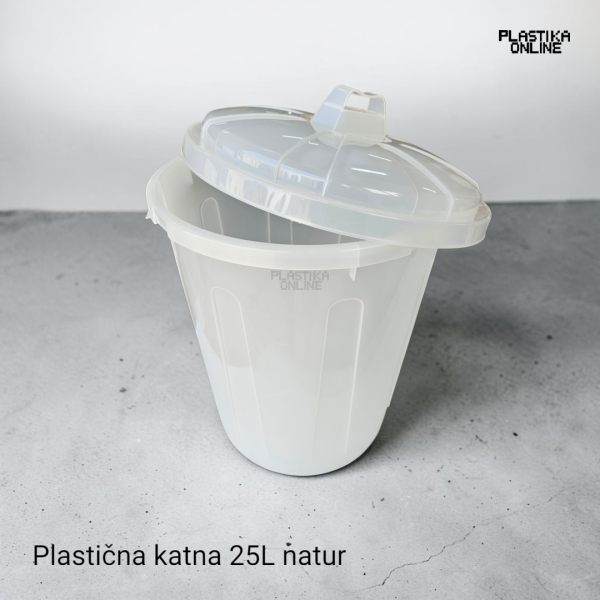 plastična kanta sa poklopcem 25L providna